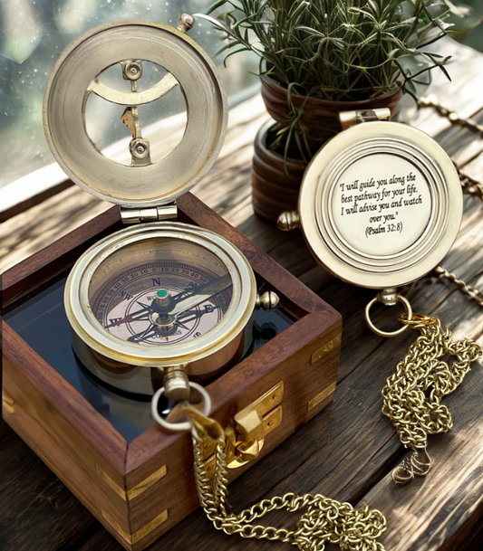 Working Brass Compass |Custom Engraved