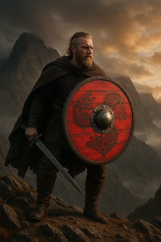 Handcrafted Fenrir Wolf Viking Shield