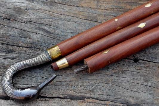 Swan Head Handle Victorian Wooden Walking Stick