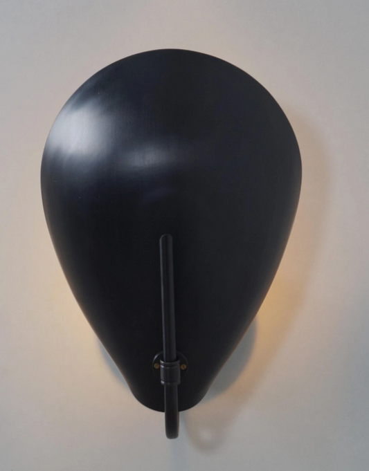 Curved Shade Brass Sconce Wall Mount Lamp