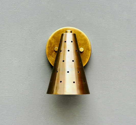 Perforated Adjustable Brass Wall Light