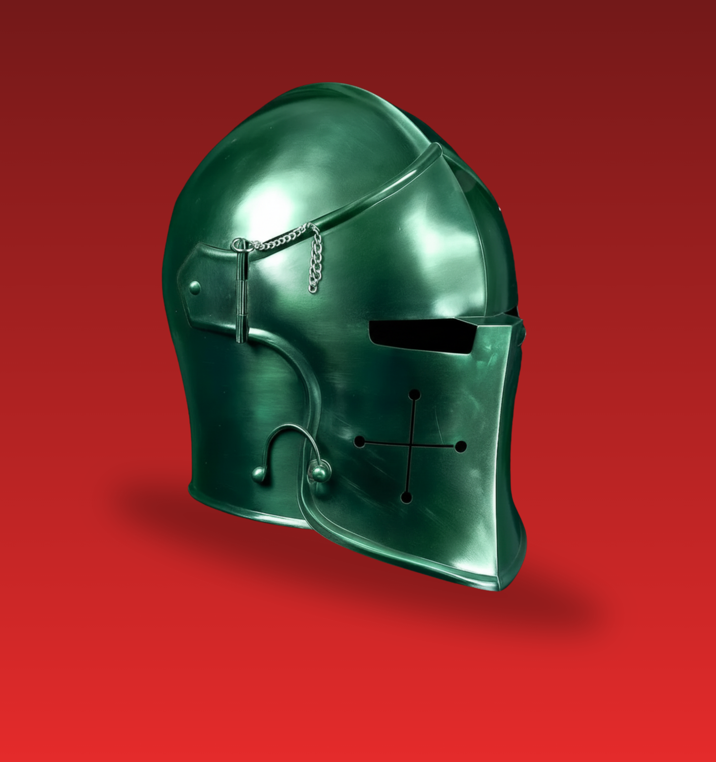 Barbuta Helmet with Visor Cosplay Ready