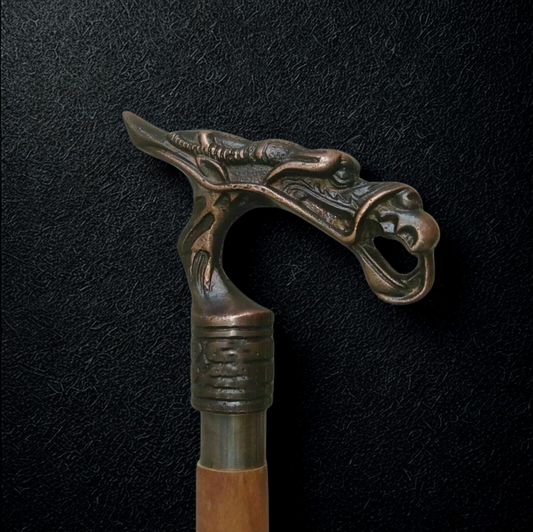 Designer Dragon Head Handle Walking Stick