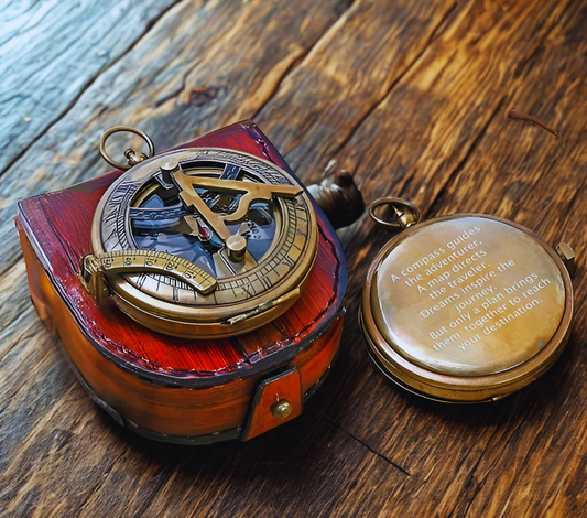 Working Brass Compass | Custom Engraved