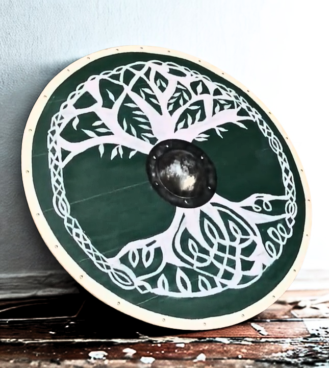 Handcrafted Yggdrasil Viking Shield
