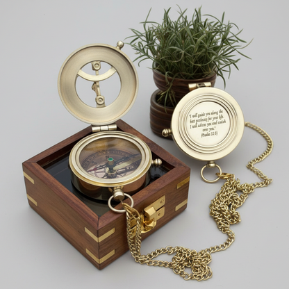 Working Brass Compass |Custom Engraved