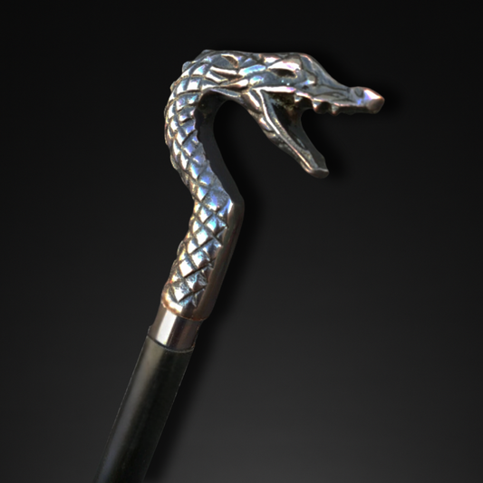 Dragon Head Handle Wooden Walking Stick