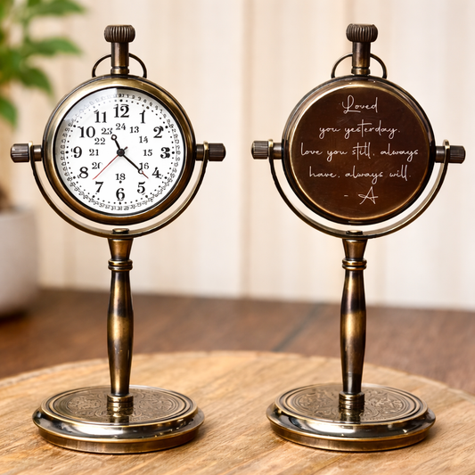 Personalized Brass Desk Clock – Engraved Gift That Lasts Forever