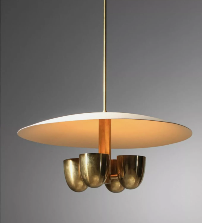Mid-Century Sputnik Chandelier – 4-Light Modern Brass Fixture