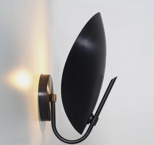 Curved Shade Brass Sconce Wall Mount Lamp