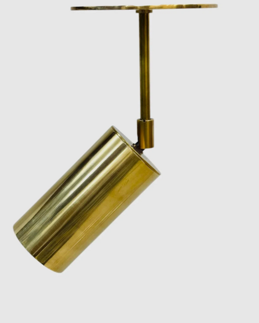 Mid-Century Adjustable Brass Ceiling Spotlight