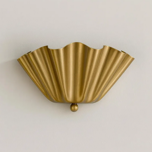 Mid-Century Half Flower Wall Sconce