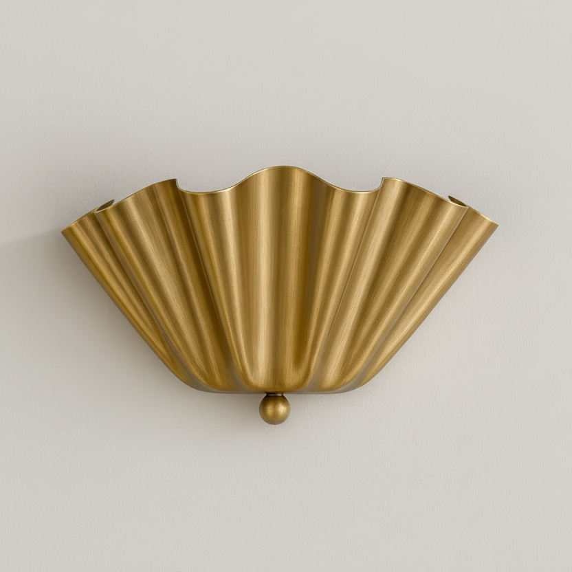 Mid-Century Half Flower Wall Sconce