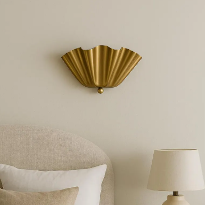 Mid-Century Half Flower Wall Sconce