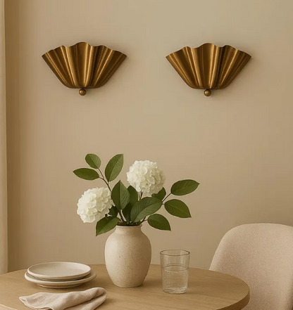 Mid-Century Half Flower Wall Sconce