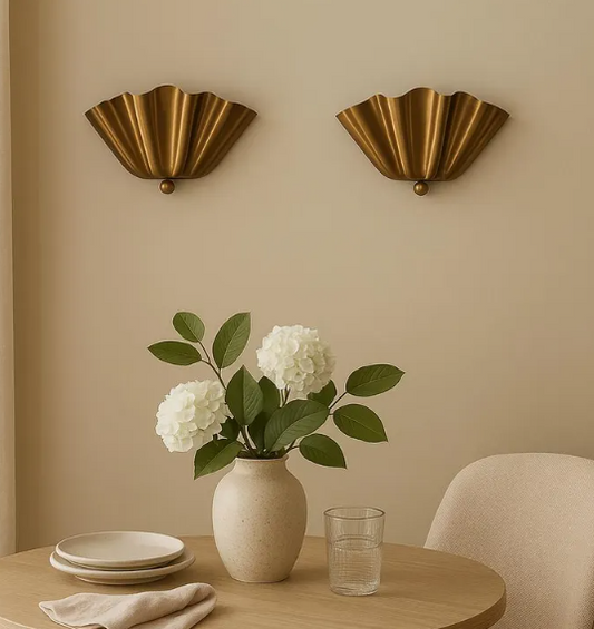 Mid-Century Half Flower Wall Sconce