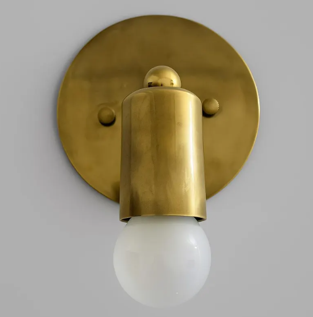 Mid-Century Modern Brass Wall Sconce