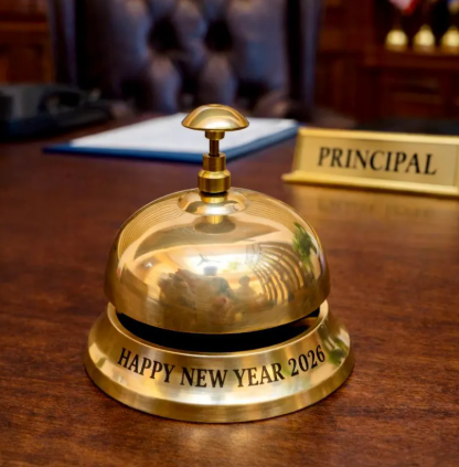 Personalized Brass Desk Bell