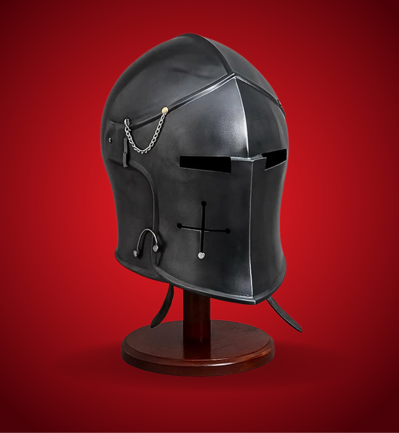 Barbuta Helmet with Visor Cosplay Ready