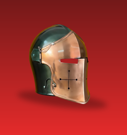 Barbuta Helmet with Visor Cosplay Ready