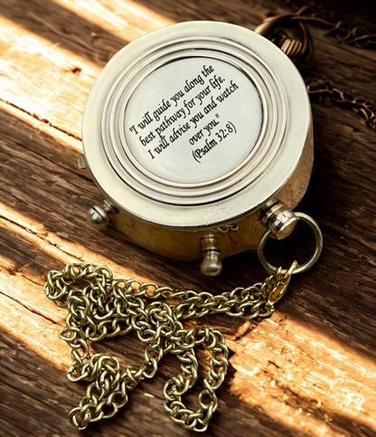Working Brass Compass |Custom Engraved