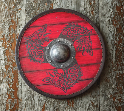 Handcrafted Fenrir Wolf Viking Shield