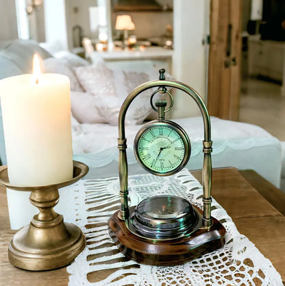 Brass Personalized Table clock  | Perfect For Gift | Business Gift