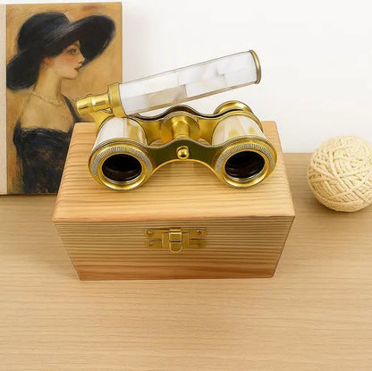 Vintage Style Brass Binoculars