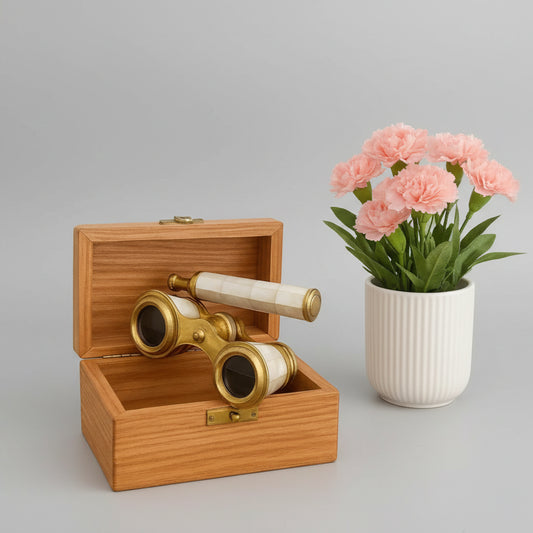Vintage Style Brass Binoculars