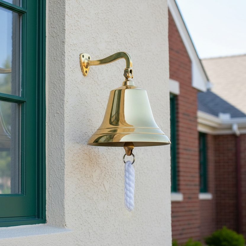 Personalized Wall Hanging Brass Bell | Perfect For Gift