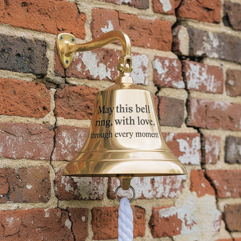 Personalized Wall Hanging Brass Bell | Perfect For Gift