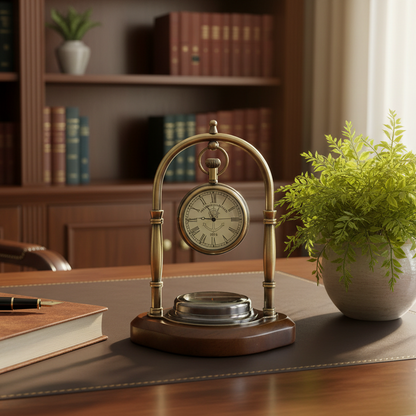 Brass Personalized Table clock  | Perfect For Gift | Business Gift