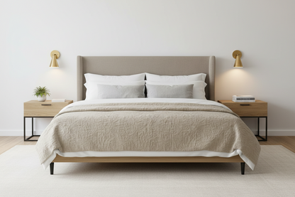 Brass Cone Wall Sconce | Mid-Century Bedside Lamp