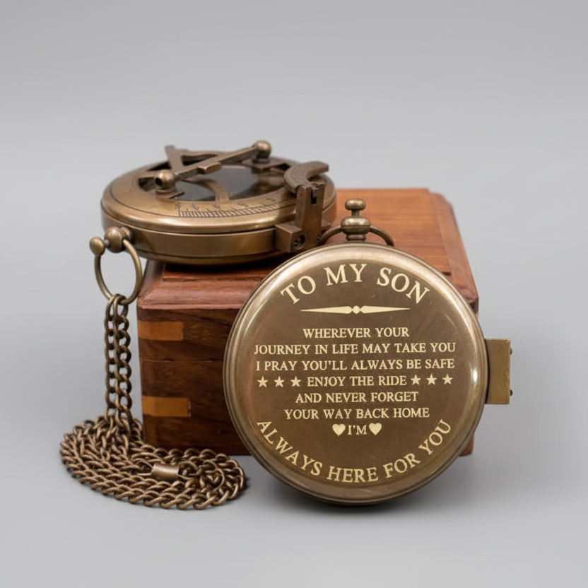 Working Brass Compass | Custom Engraved