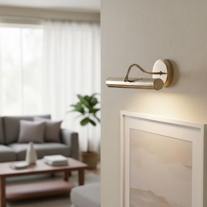 Mid Century Brass Picture Light